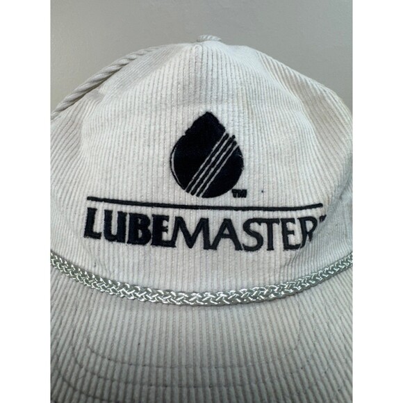 Vintage Lube Master Corduroy Hat Cap Snapback Embroidered Trucker Rope - Picture 2 of 10